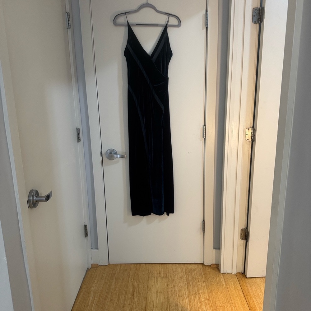 Free People Teal Velvet Maxi Dress - Picture 5 of 5